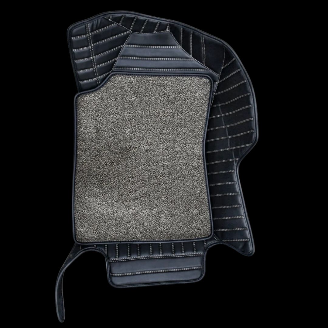 Top Gear 4D Pristine Topaz Car Mats for Toyota Innova II // Fortuner II - MT- Crown Black (UM-Caremal)