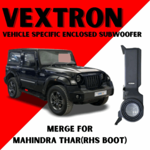 VEXTRON Vehicle Specific Enclosed Subwoofer - Vextron Merge for Mahindra Thar(RHS Boot)