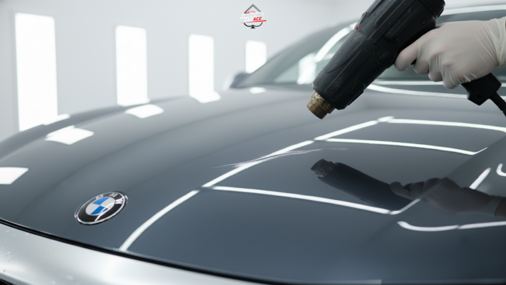 High gloss car paint correction by Carace Detailing in Noida