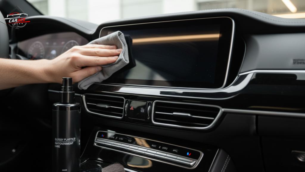 Windshield cleaning and streak-free detailing in Noida Sector 3.