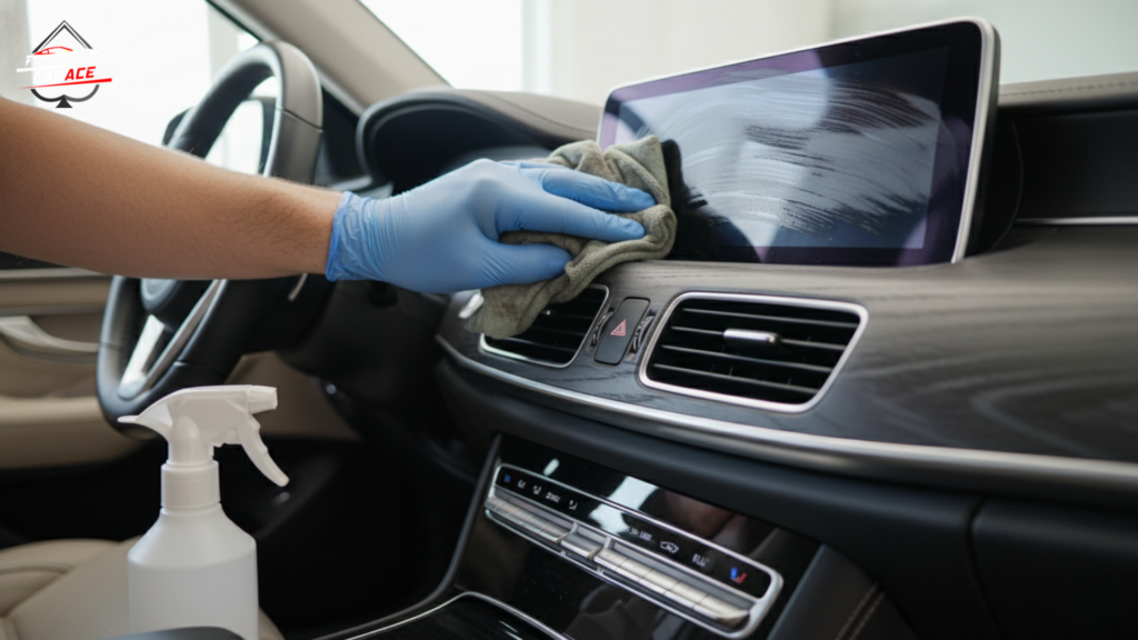 Car detailing in Noida Sector 3 – deep interior cleaning and dashboard polishing.