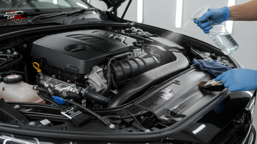 Professional car wash and detailing service in Noida Sector 3 workshop.